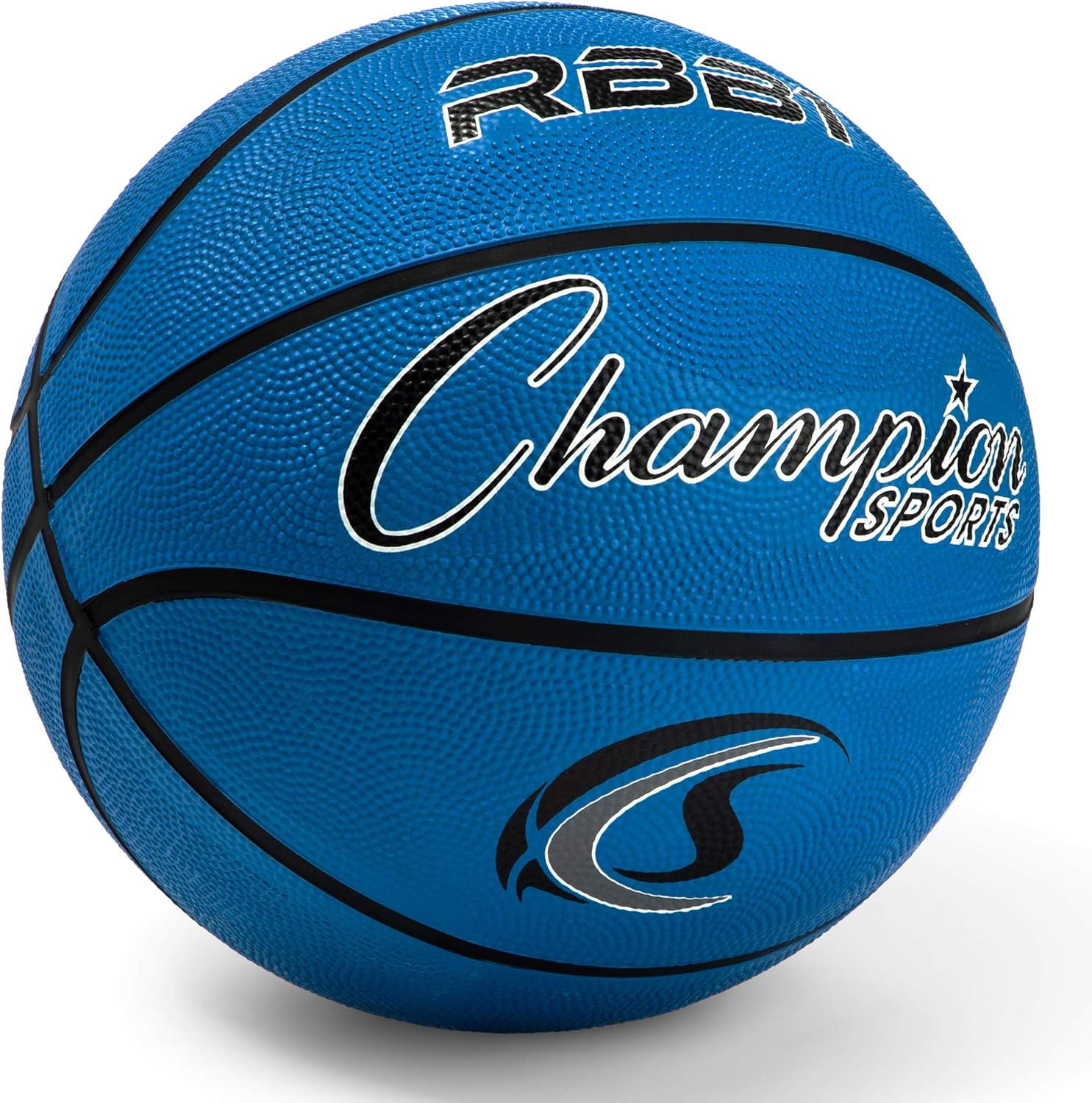Champion Sports Rubber Official Basketball, Heavy Duty - Pro-Style Basketballs, and Sizes - Premium Basketball Equipment, Indoor Outdoor - Physical Education Supplies (Size 7, Blue)