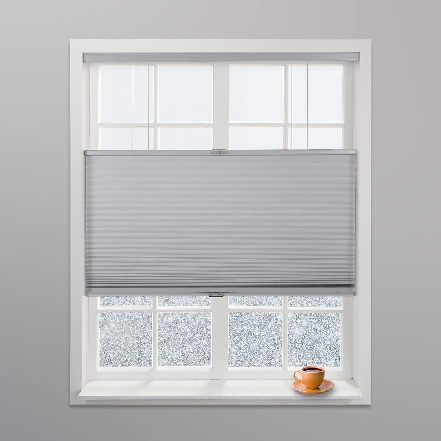 Grey Light Filtering Cordless Cellular Shades 26" x 60"