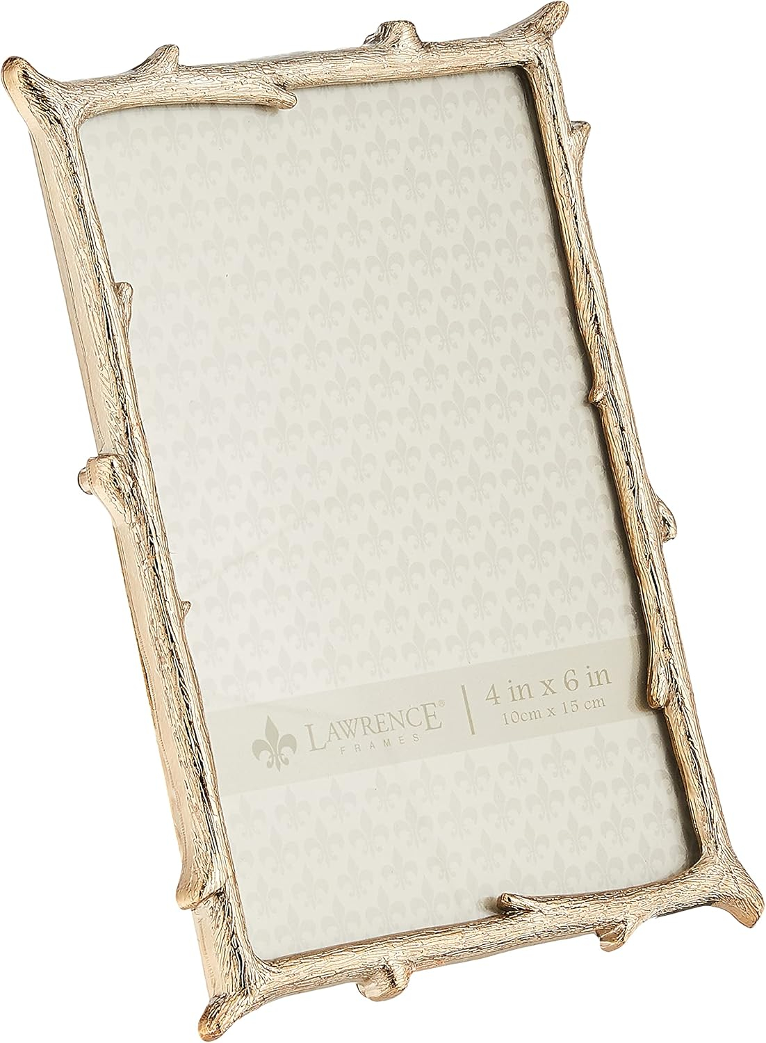 Lawrence Frames 4x6 Gold Metal Natural Branch Design Picture Frame