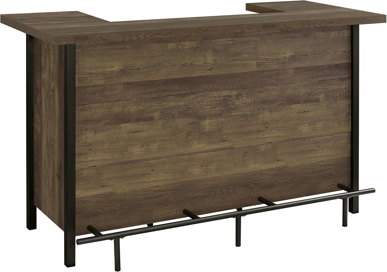 Coaster Bellemore Wood Rectangular Storage Bar Unit Rustic Oak