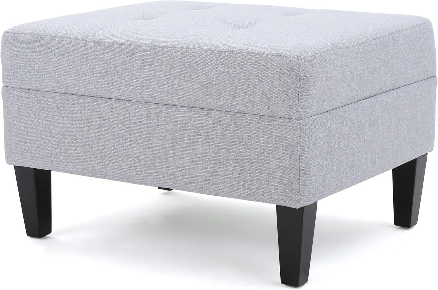 GDF Studio Bridger Mid-Century Ottoman, Light Grey