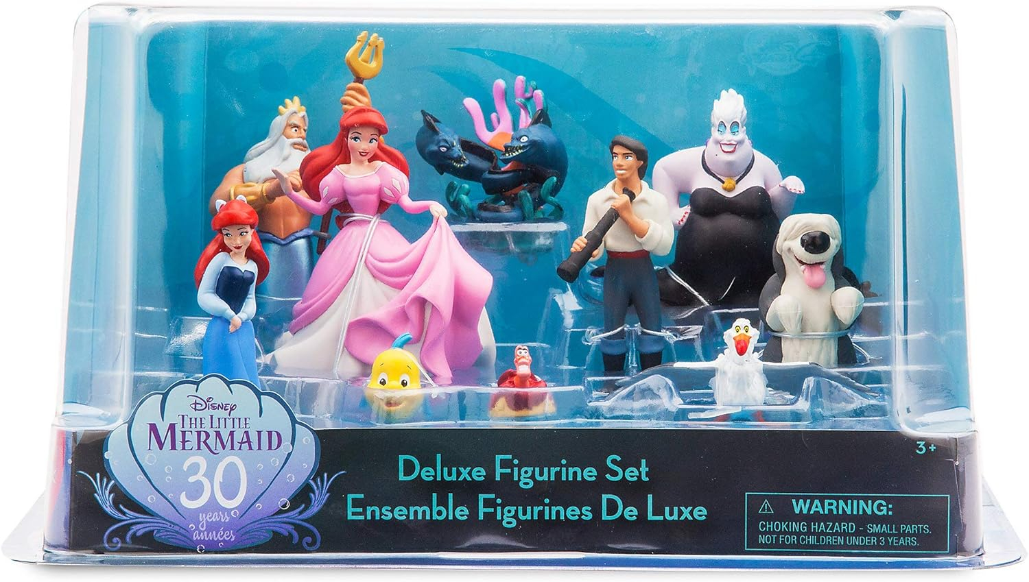 Disney 30th Anniversary The Little Mermaid Deluxe Figure Set, 3+, PVC, 10 PCS Set