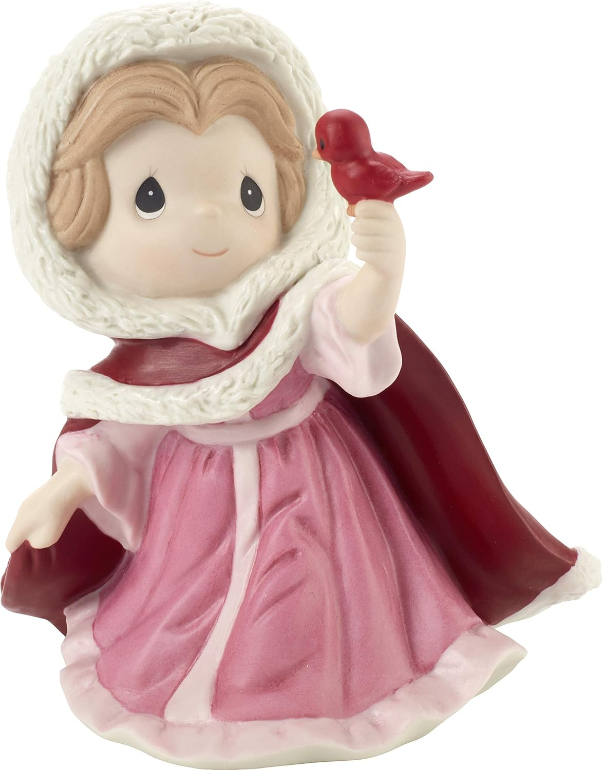 Precious Moments Disney Belle in Winter Dress Figurine, Multi