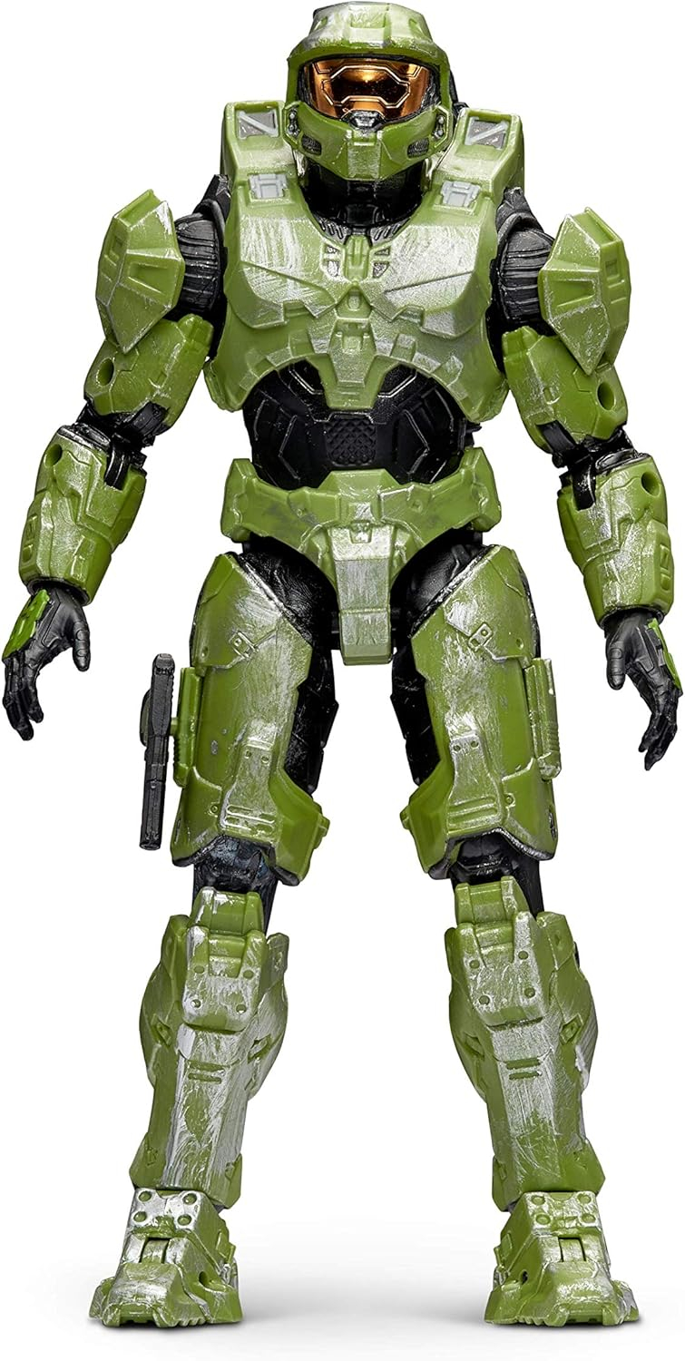 Green and Black Articulated Spartan Action Figure with Accessories
