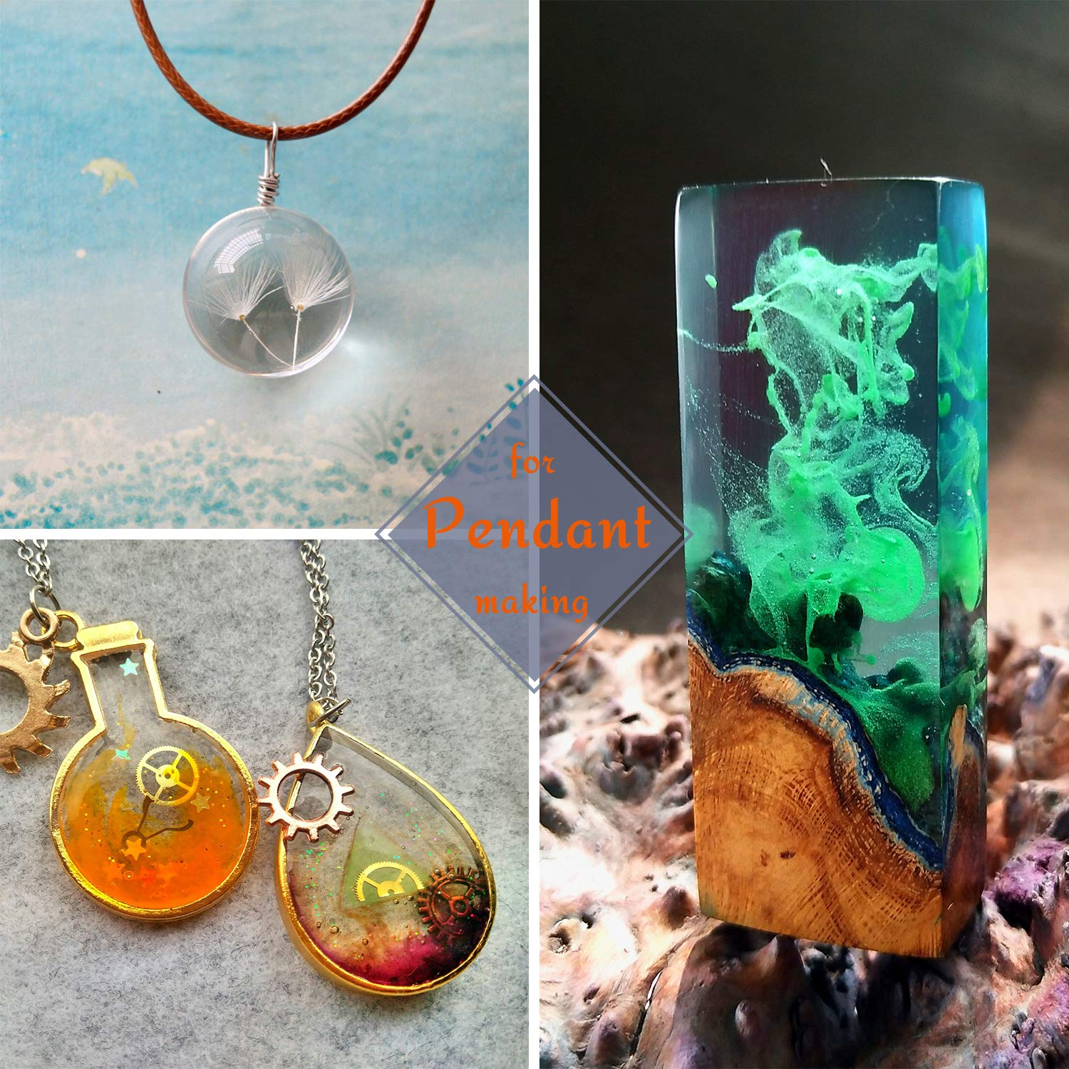 Upgrade Crystal Clear Hard UV Resin 200g - Ultraviolet Curing Epoxy for Jewelry Making, Pendant & DIY Crafts - Solar Cure & Thinner Resin for Mold, Casting