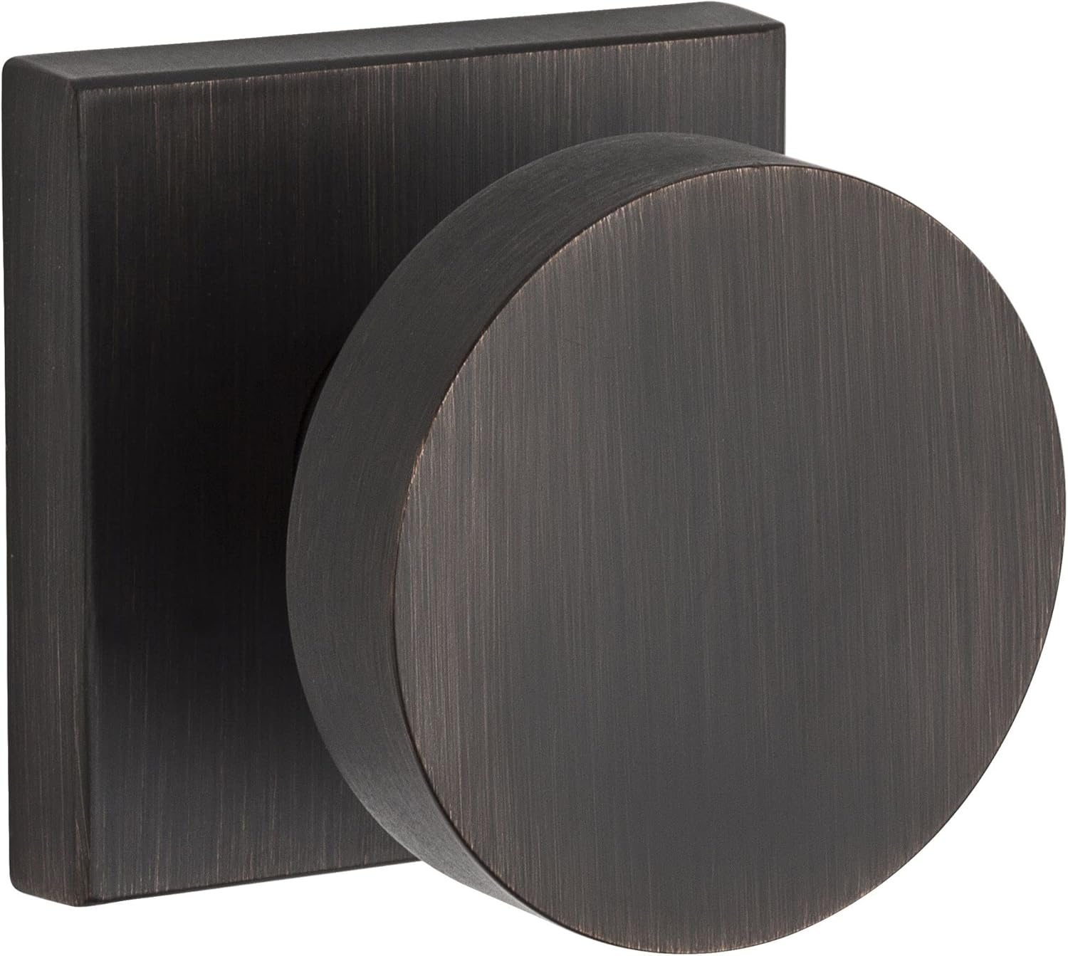 Contemporary Passage Door Knob with Contemporary Square Rose