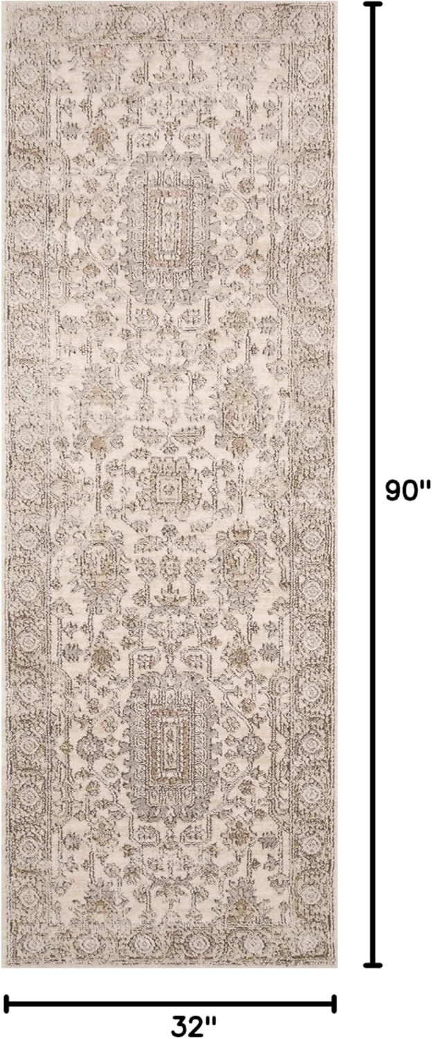 Loloi Teagan Ivory / Sand 2'-8" x 7'-6" Runner Rug