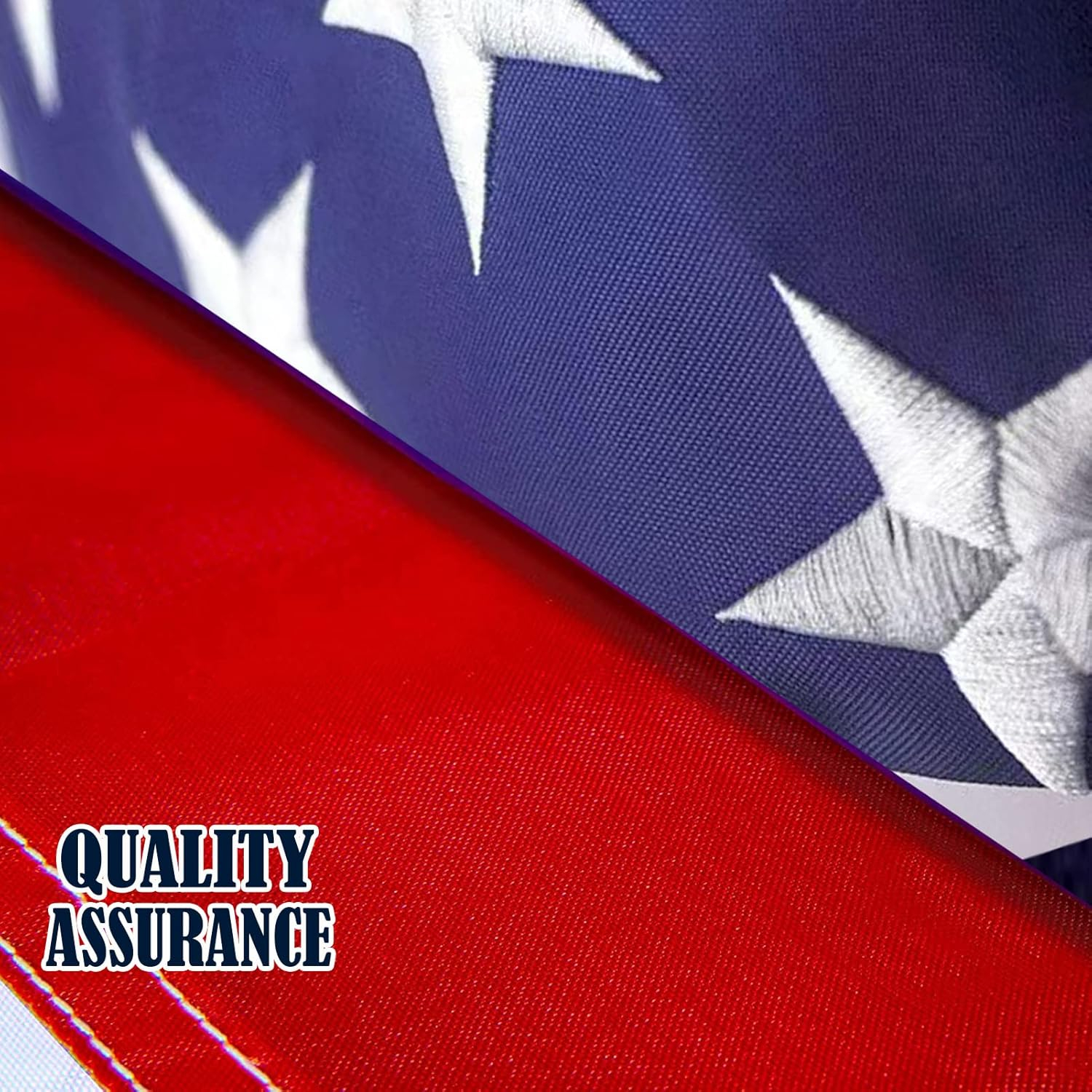 3x5 American Flag for Outside Outdoor Heavy Duty-Nylon USA Flags- Embroidered US Flags Sewn Stripes with Brass Grommets