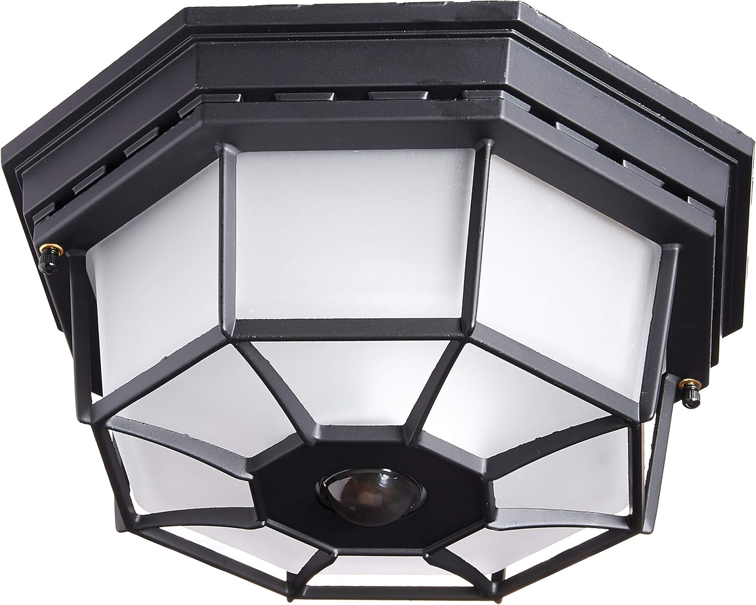 Heath Zenith Motion-Sensing Hardwired Incandescent Black Ceiling Light