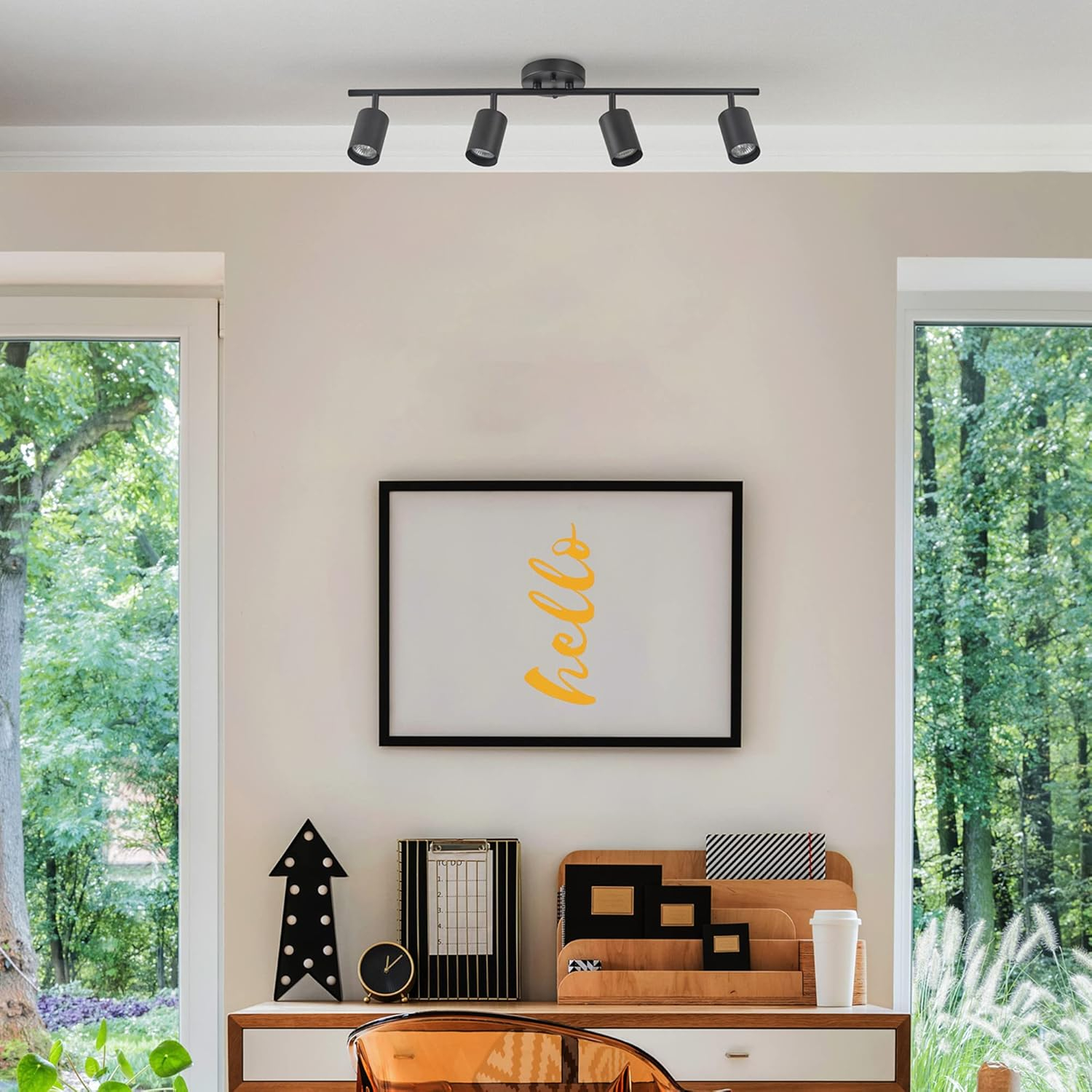 Globe Electric 64000012 4-Light Halogen Track Lighting, Oil-Rubbed Bronze - Quantity 1