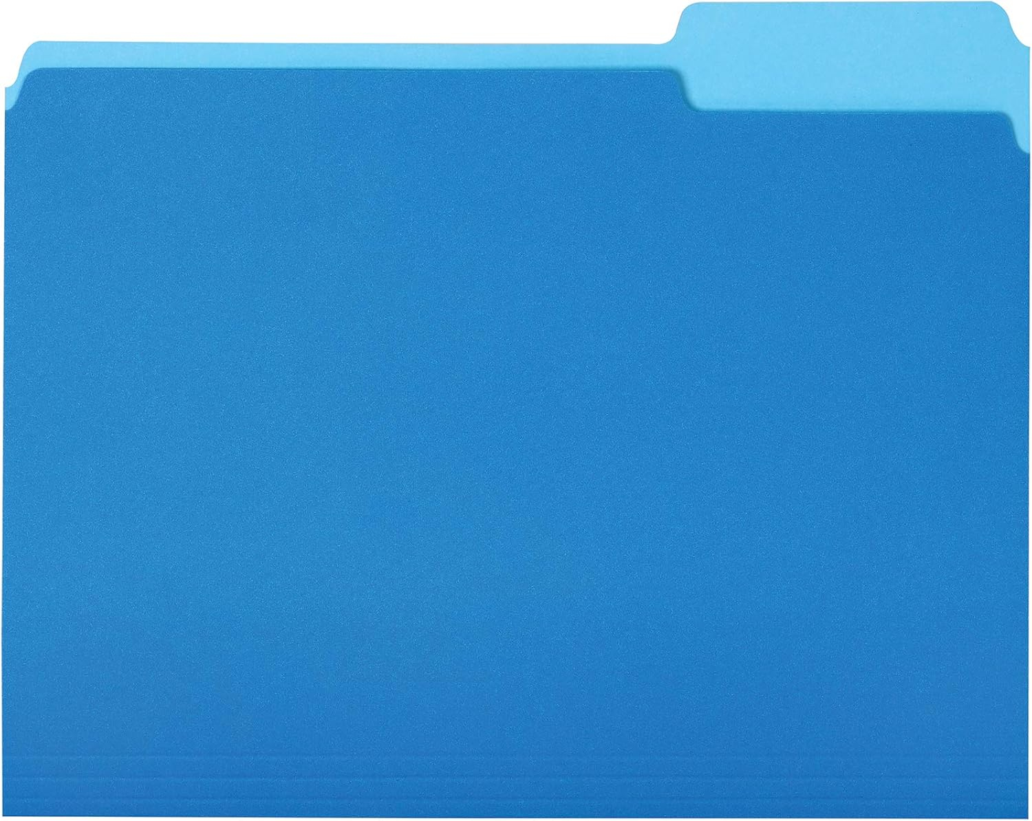 Amazon Basics File Folders, Letter Size, 1/3 Cut Tab, Sturdy with Tabs for Organizing and Filing, Blue, 36-Pack