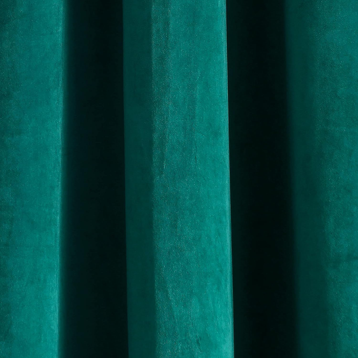 Prima Velvet Solid Light Filtering Grommet Window Curtain Panels Teal Green 38X84 Set