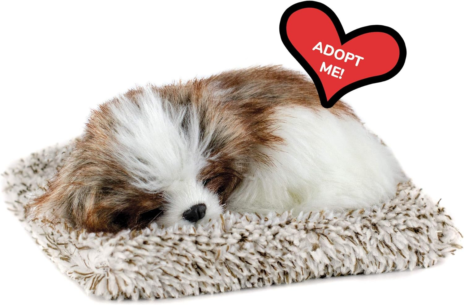 Perfect Petzzz - Mini Shih Tzu, Stuffed Animals for Girls and Boys, Dog Toys for Kids and Elderly, Battery-Operated Live Pet Toys, Companion Realistic Dog Calming Toys with Synthetic Fur