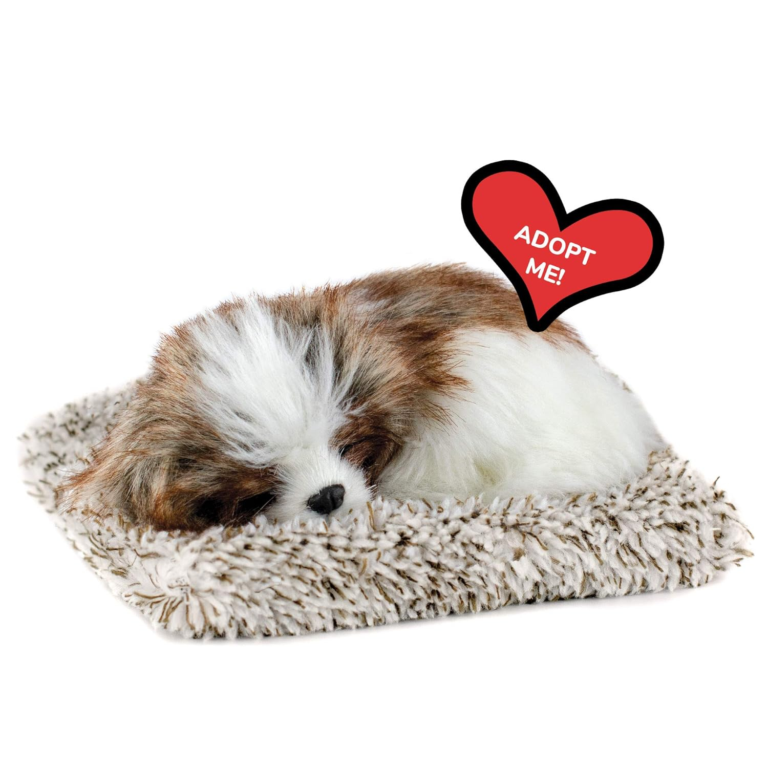 Perfect Petzzz - Mini Shih Tzu, Stuffed Animals for Girls and Boys, Dog Toys for Kids and Elderly, Battery-Operated Live Pet Toys, Companion Realistic Dog Calming Toys with Synthetic Fur