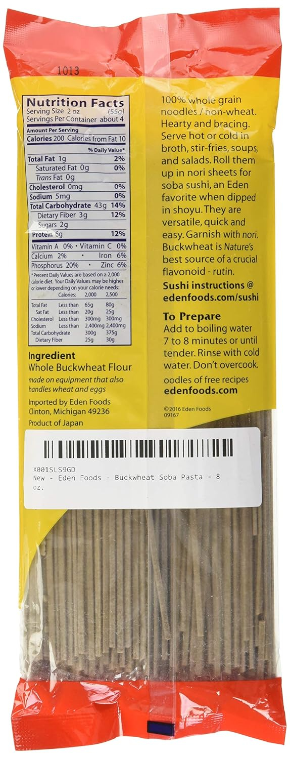 Eden Foods Pasta Buckwheat Soba, 8 Oz