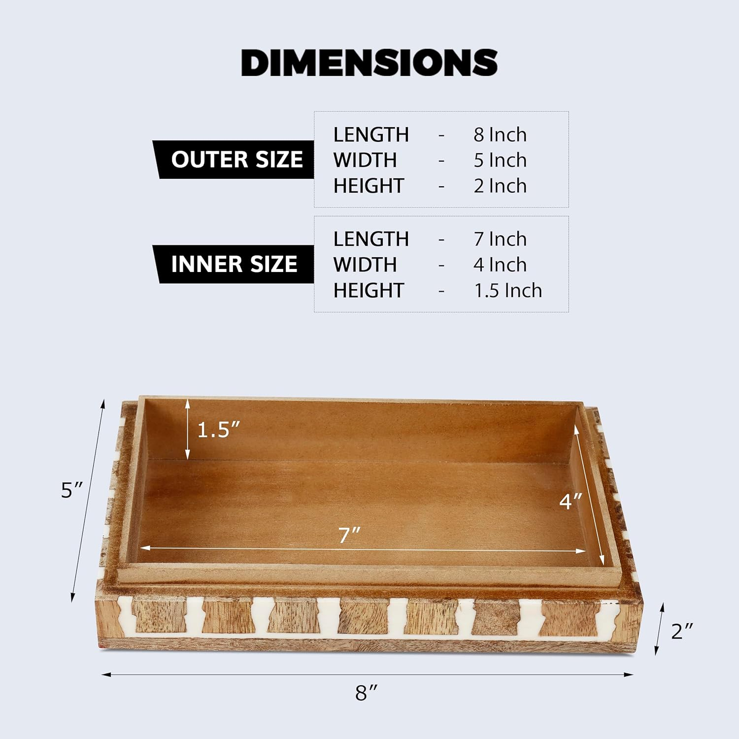 HANDICRAFTS HOME 8x5x2 Decorative Box Handmade Storage Organizer Boxes with Lids Keepsake Gift Trinket Box Display Box, Kept Safari