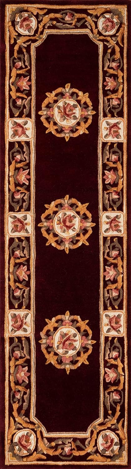 Momeni Transitional Runner Area Rug, Burgundy, 2'3" X 8' Runner