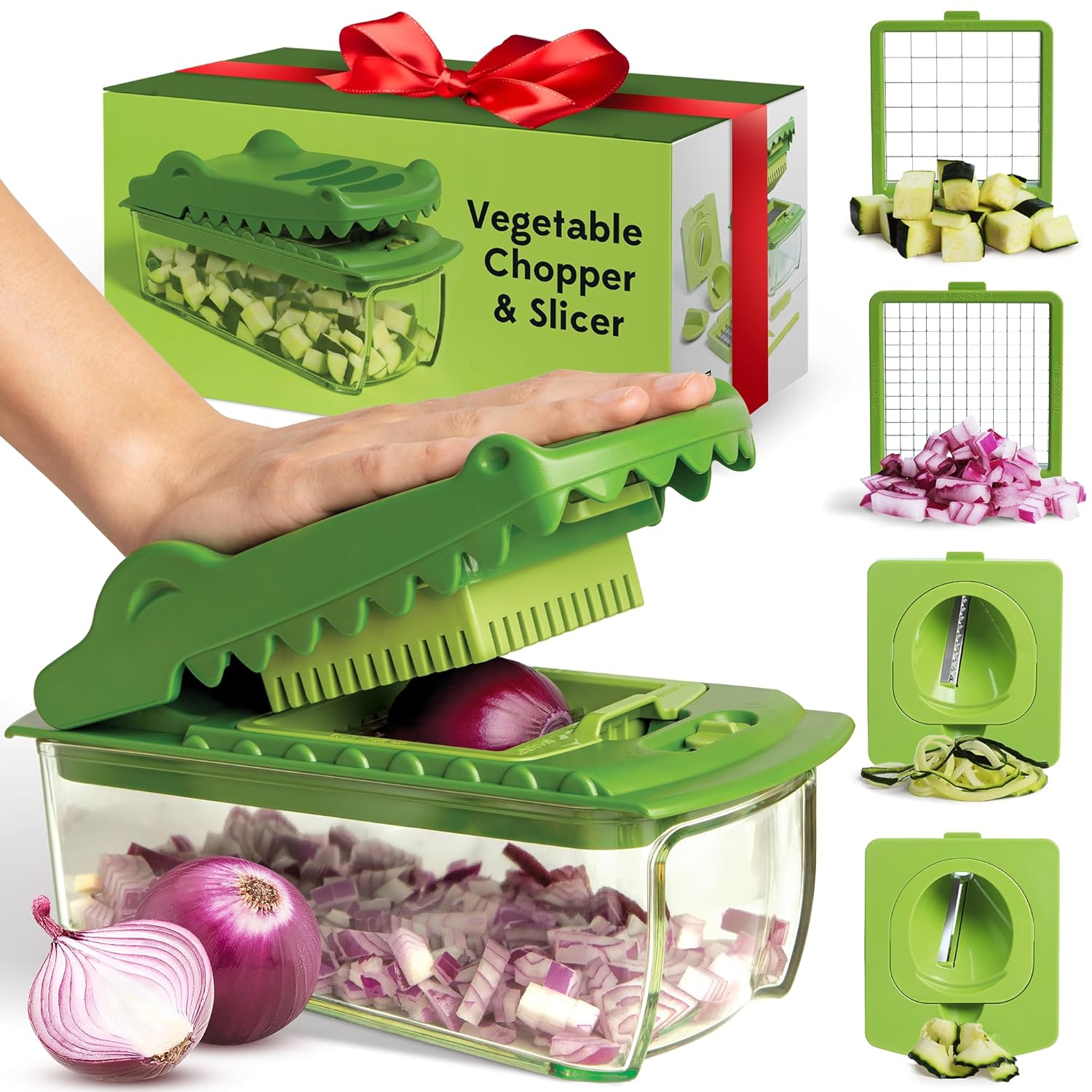 fullstar NEW Fullstar X OTOTO Croc Chop Vegetable Chopper & Slicer - Multifunctional Food Chopper, Crocodile Onion Cutter, Cool Kitchen Gadgets & Housewarming Gifts
