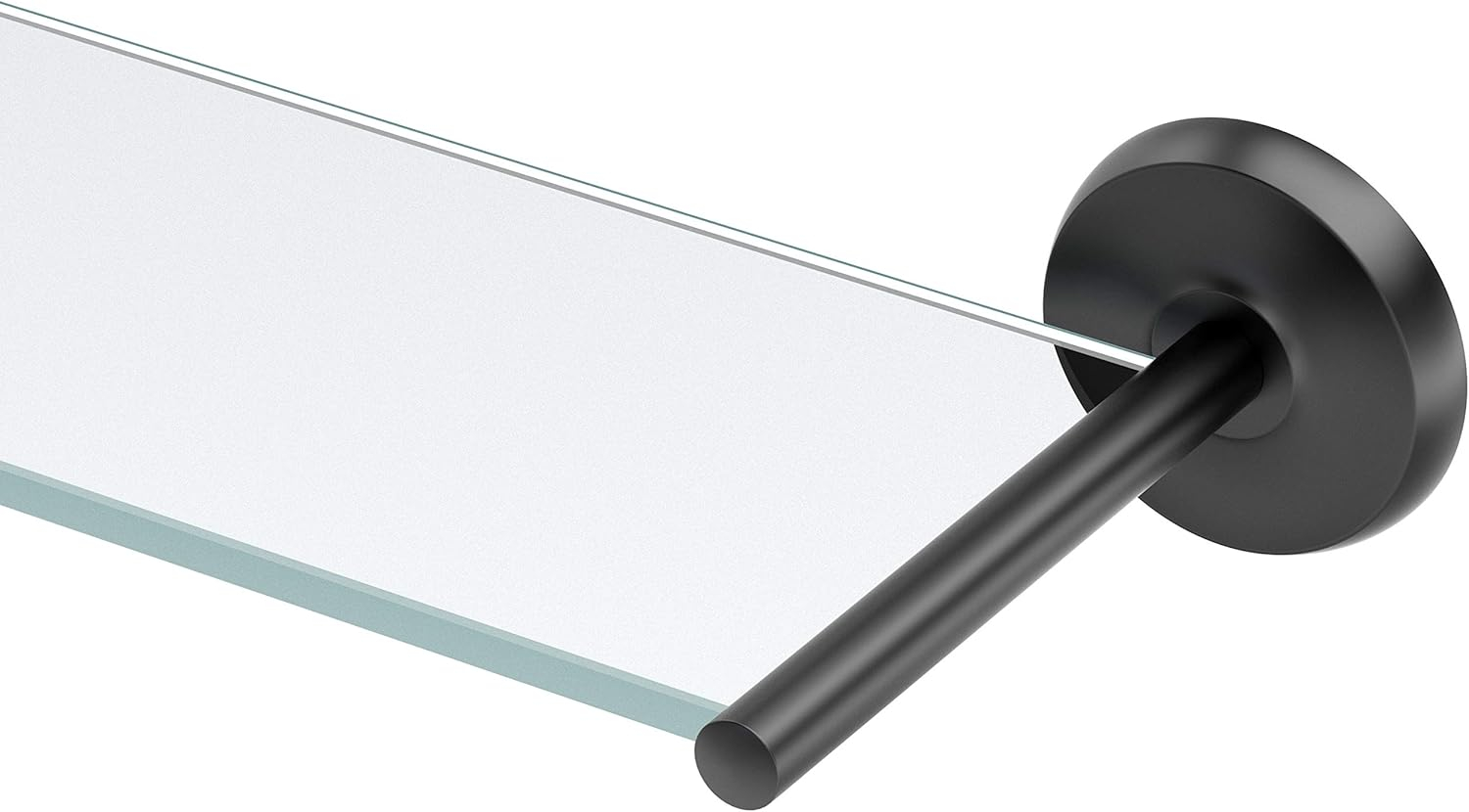 Gatco 5077MX Designer II Vanity Glass Shelf, Matte Black
