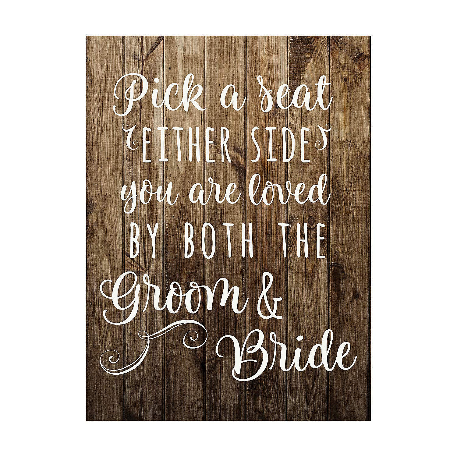 RUSTIC WEDDING CEREMONY SIGN - Party Decor - 1 Piece