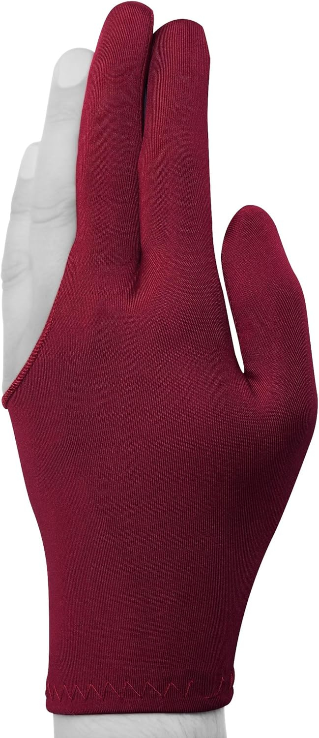 Billiard Quality Pool Cue Glove - Fits either hand - One size fits all - Choose your color