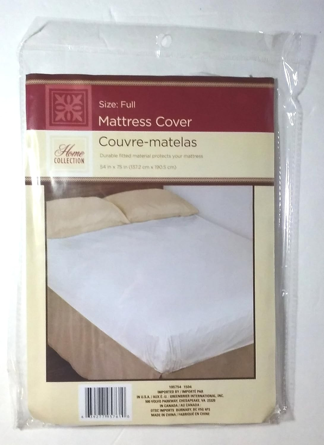 Full Size White Waterproof Fitted Mattress Cover