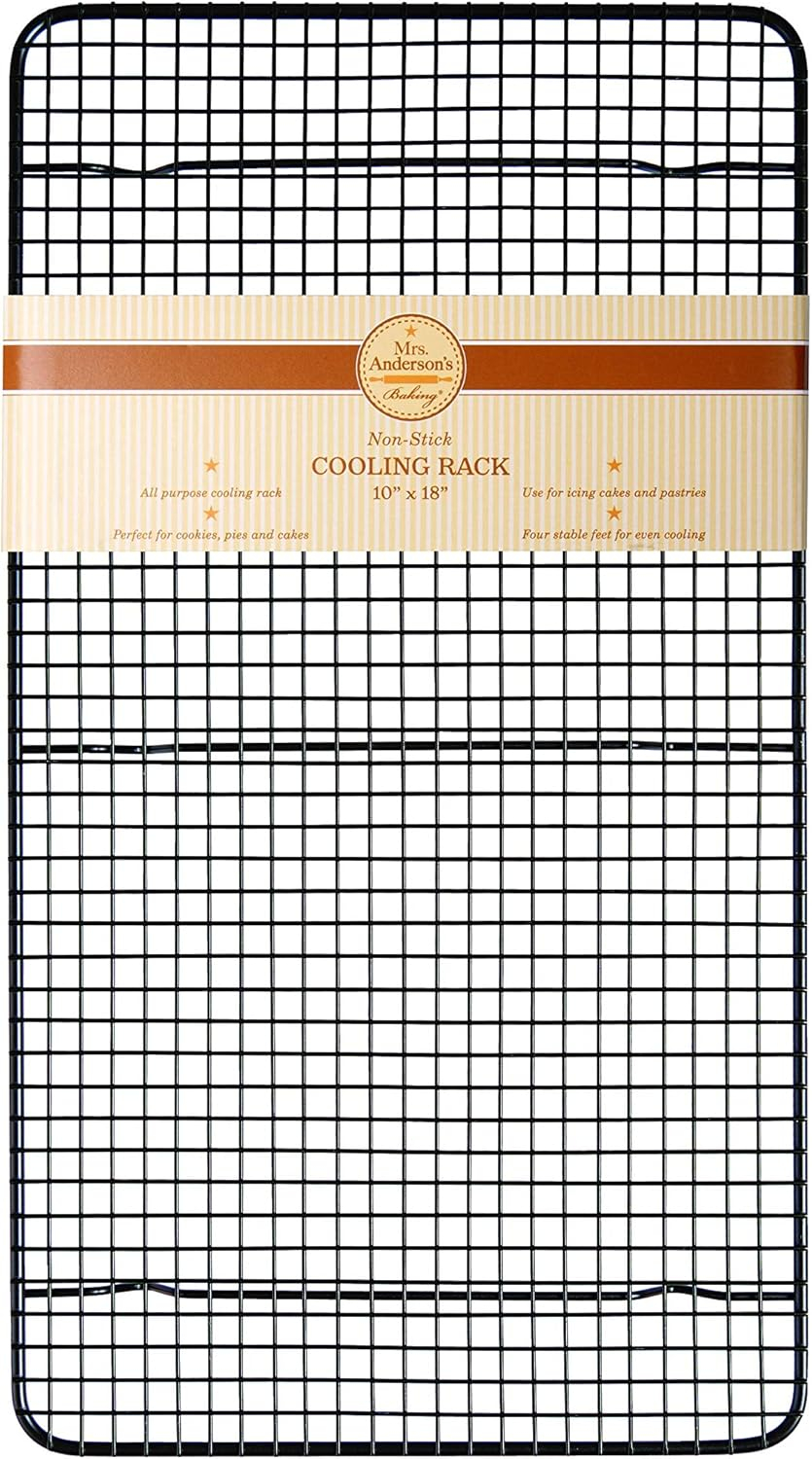 Mrs. Anderson’s Baking Professional Baking and Cooling Rack, 10-Inches x 18-Inches, Non-Stick