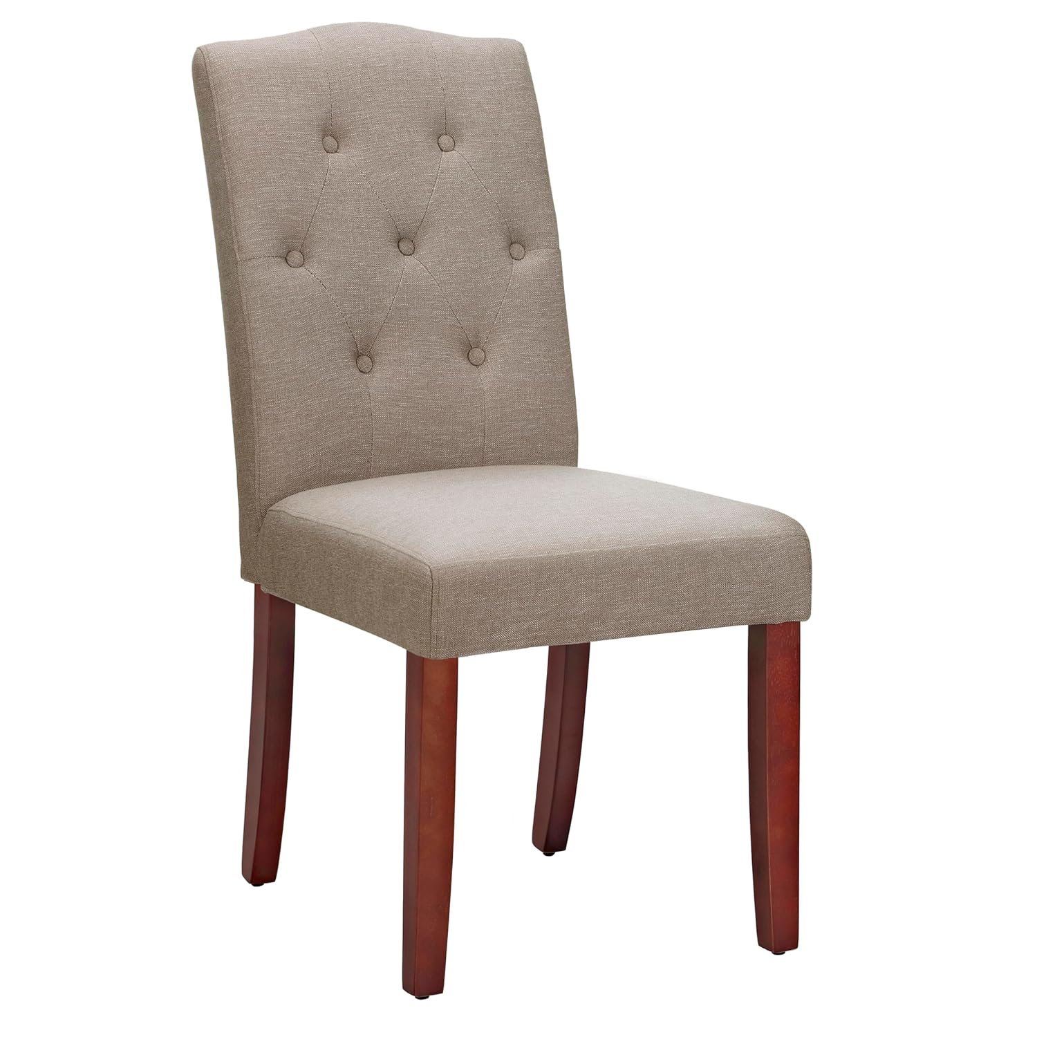 Dorel Living Claudio Tufted Dining or Living Room Accent Chair in Gray