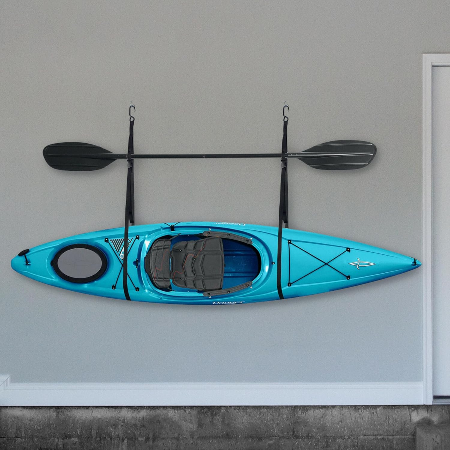 2028 Single Kayak Storage Strap Garage Canoe Hoists - 55 lbs