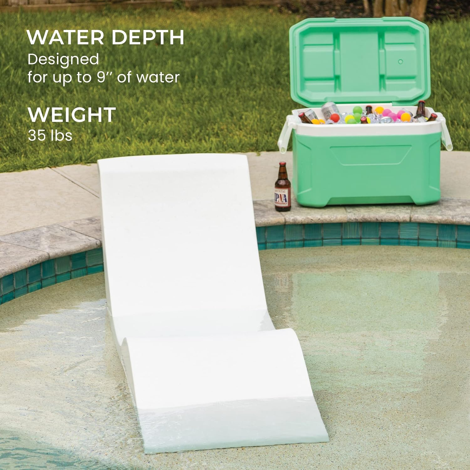 Blue Resin Outdoor Chaise Lounger Set for Poolside Relaxation