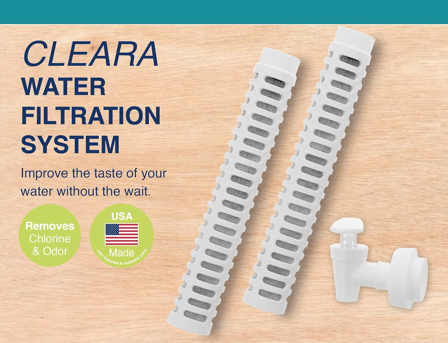 Arrow Cleara Water Filtration System Replacement Filters (2 Filters & 1 Spigot)