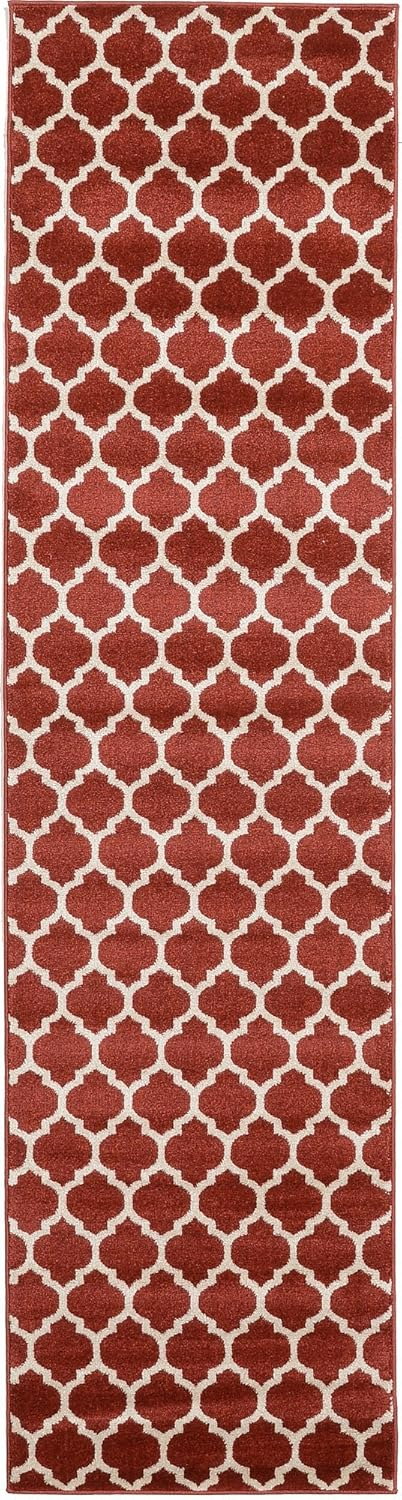 Trellis Philadelphia Red/Beige 2' 7 x 10' 0 Runner Rug
