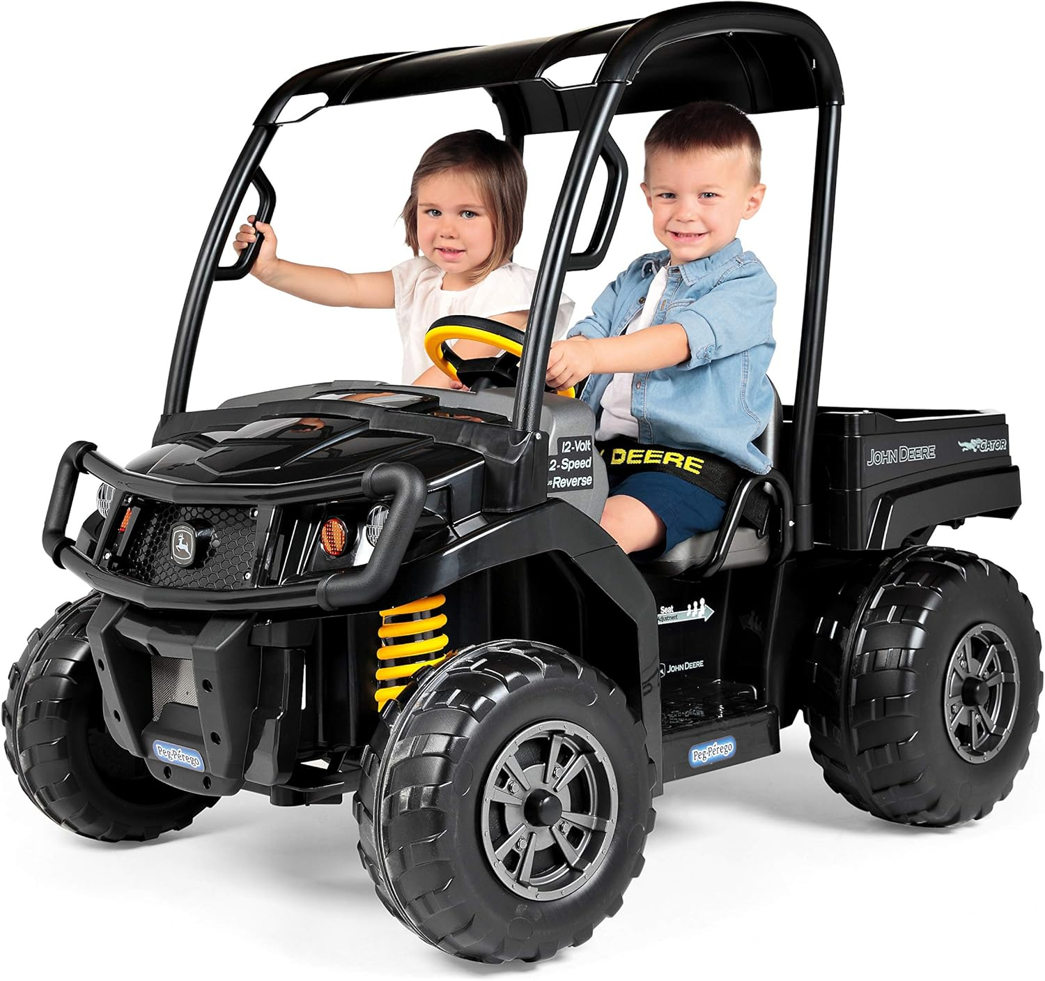 Peg Perego John Deere Gator XUV Midnight Black, 12-Volt Battery-Powered Ride-on