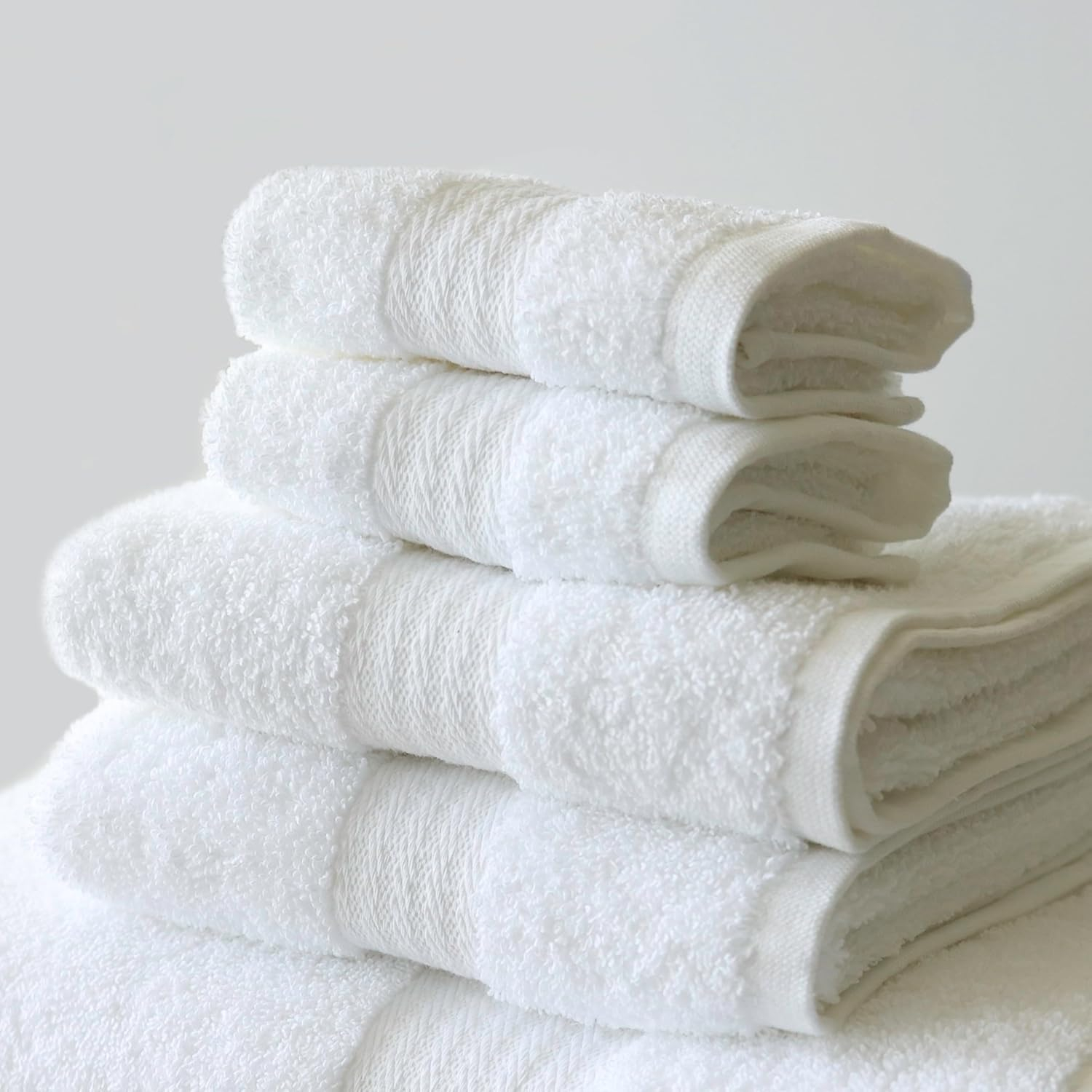 1888 Mills True Classics 6-Piece Set Set Featuring Enduraweave Technology, 2 Bath Towels, 2 Hand Towels, & 2 Washcloths, Soft & Durable, White