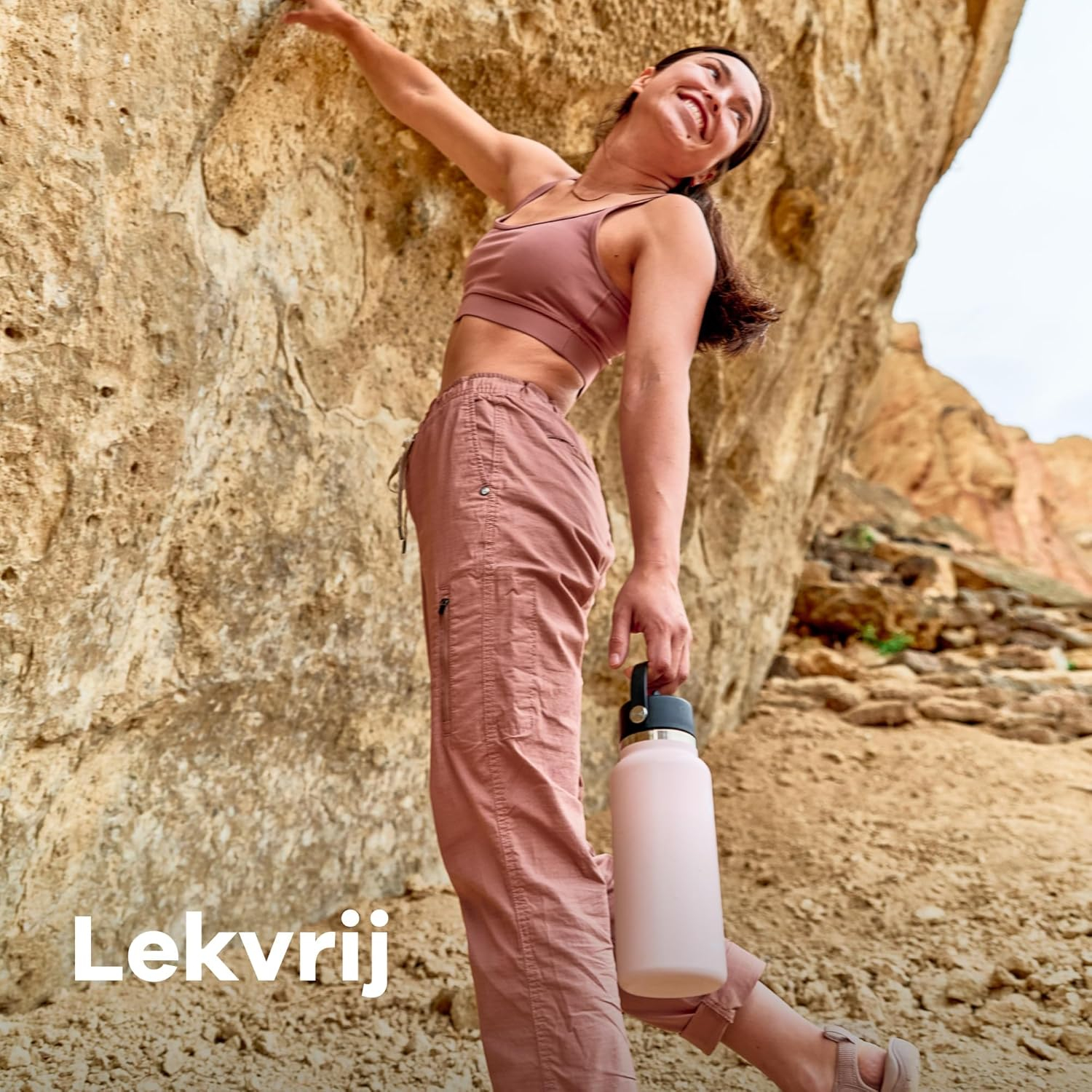 Black Stainless Steel Wide Mouth Insulated Water Bottle, 64 oz