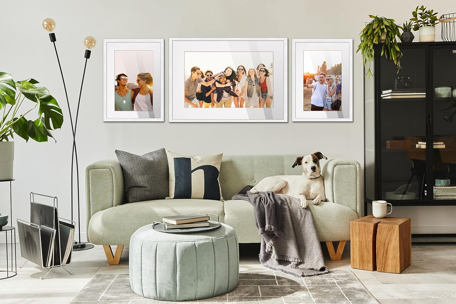 13x17 Frame White With White Picture Mat For 13x17 Photo - White 15x19 Frame To Display Print or