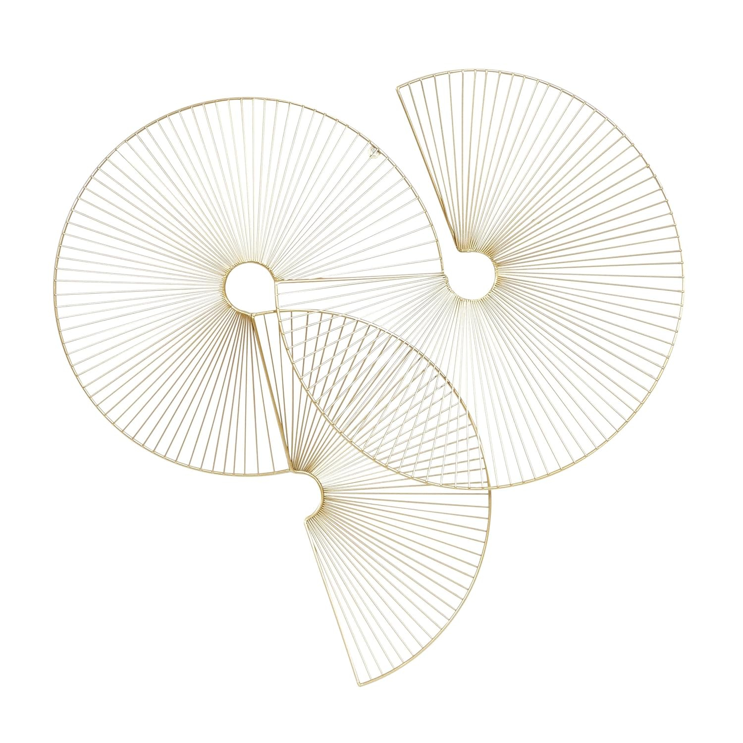 CosmoLiving by Cosmopolitan Gold Metal Half Moon Sunburst Wall Decor