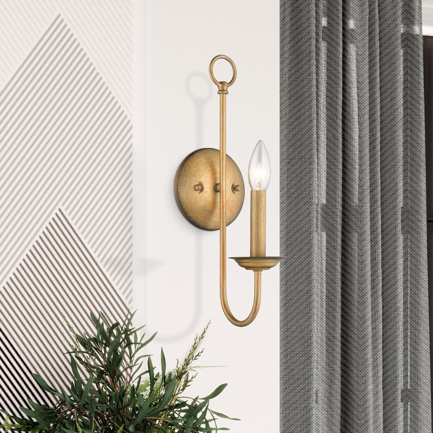 Livex Lighting Estate 1 - Light Wall Light in  Polished Brass