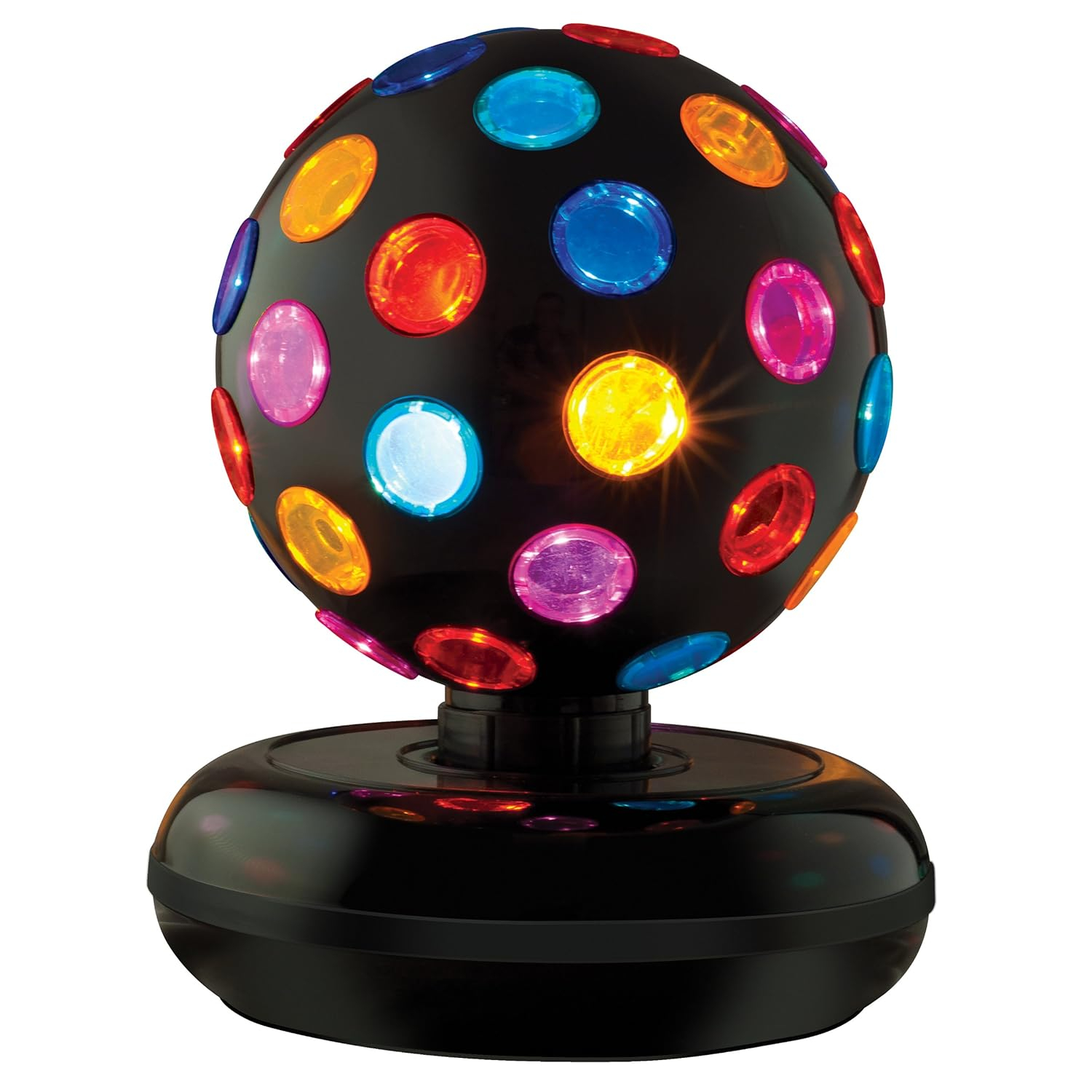 Black Multicolor LED Rotating Disco Ball Lamp