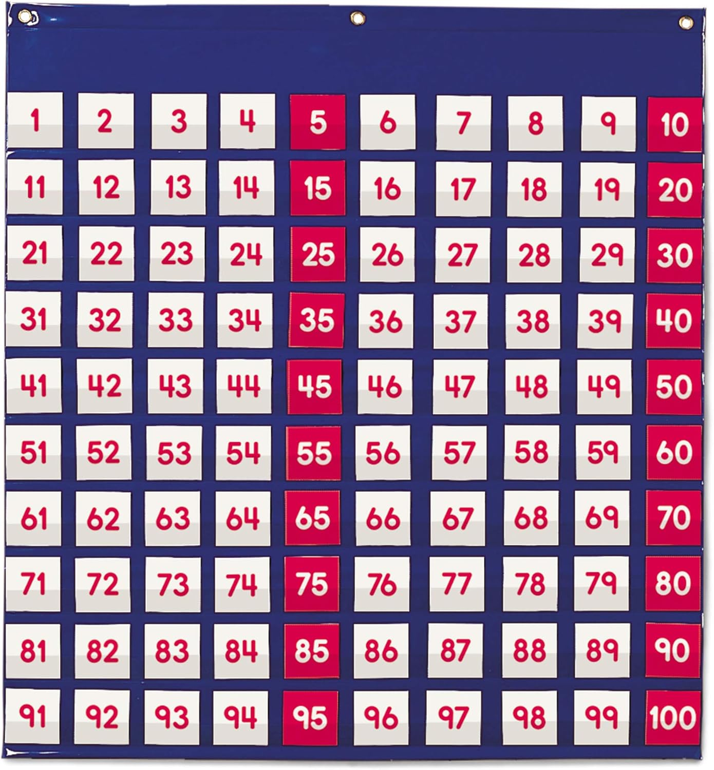 Learning Resources Hundred Pocket .. Chart, Classroom Counting, Organizer, .. 120 Cards, Grades K+