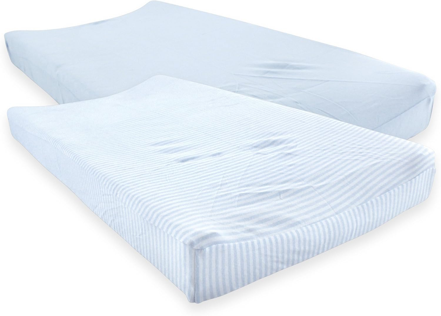 Touched by Nature Baby Boy Organic Cotton Changing Pad Cover, Powder Blue, One Size