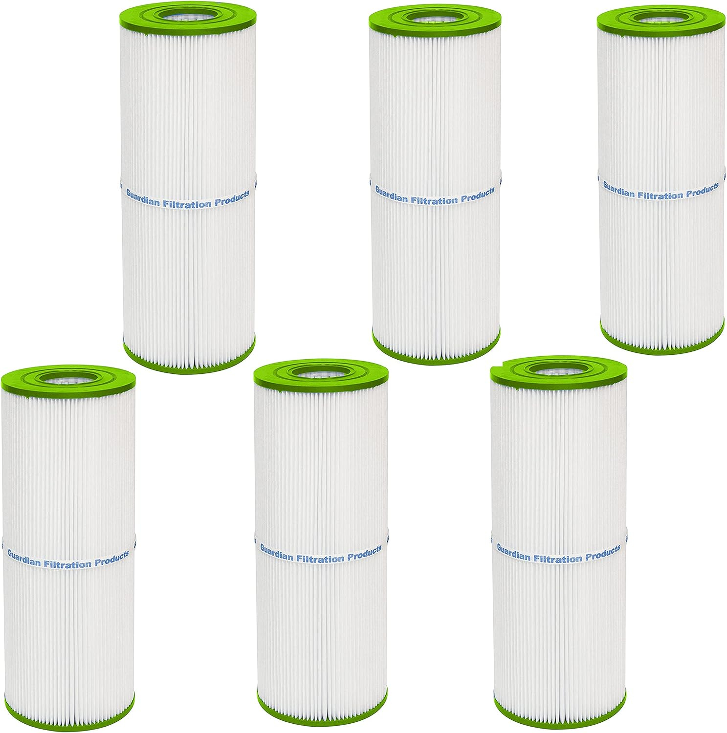 Guardian Filtration Products Spa Filter Cartridge 413-106-06 Six-Pack Replacement for Pleatco PRB50IN, Unicel C-4950, Filbur FC-2390