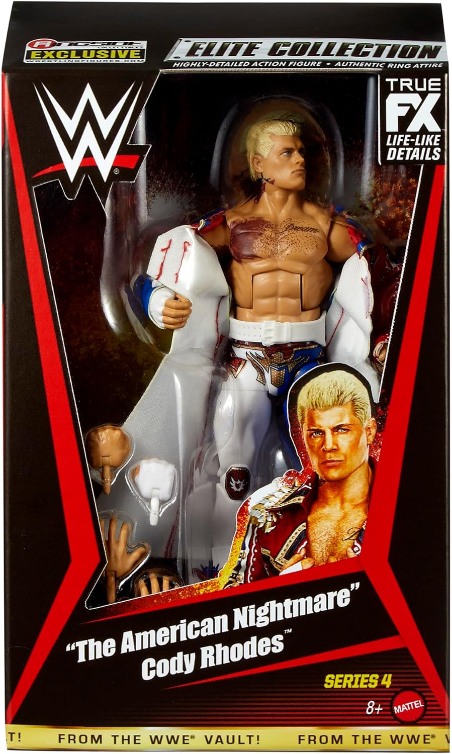 WWE From the Vault Ringside Exclusive Series 4 Bruised Cody Rhodes Action Figure