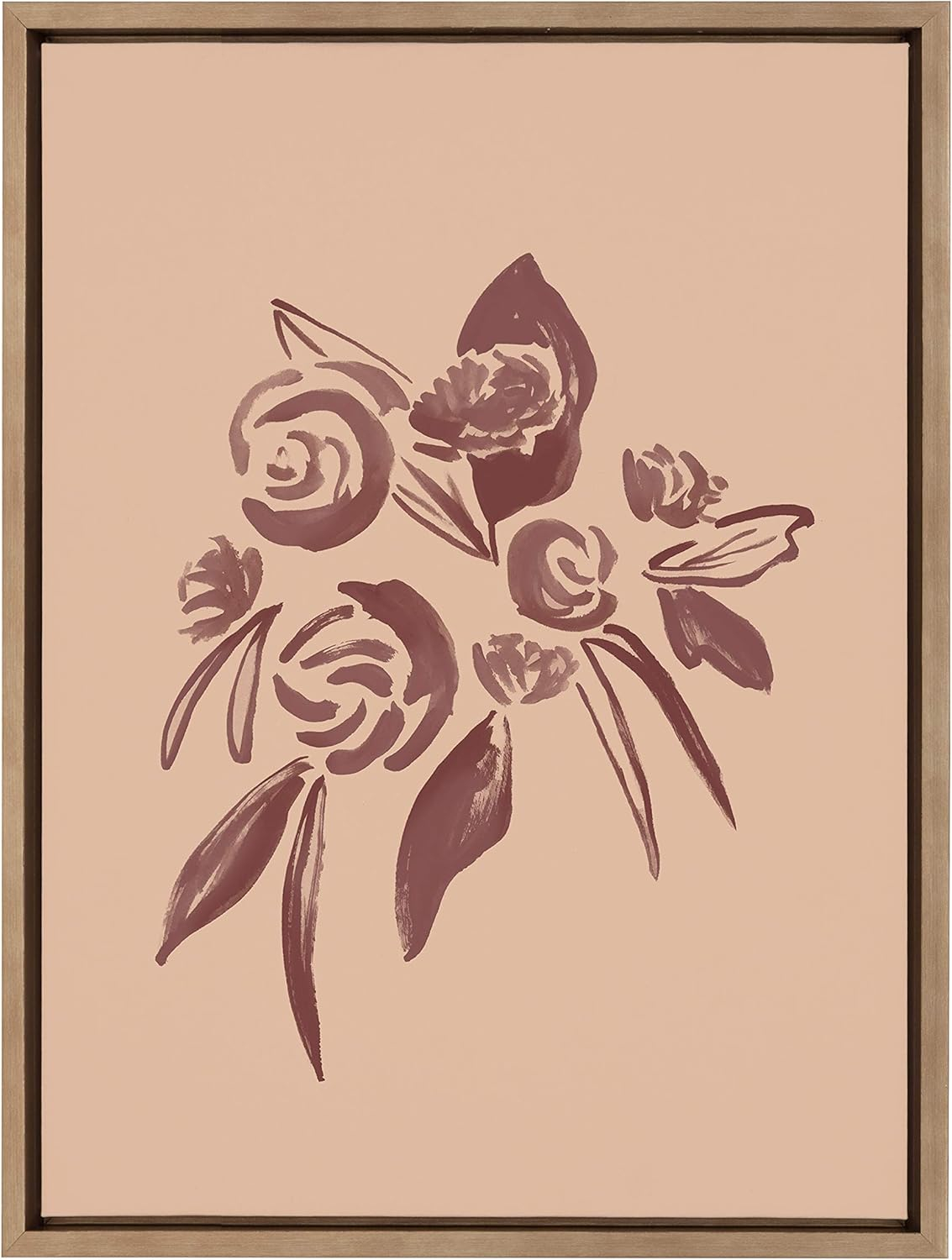 Kate and Laurel Words, Black Framed Canvas Art Print, 18x24