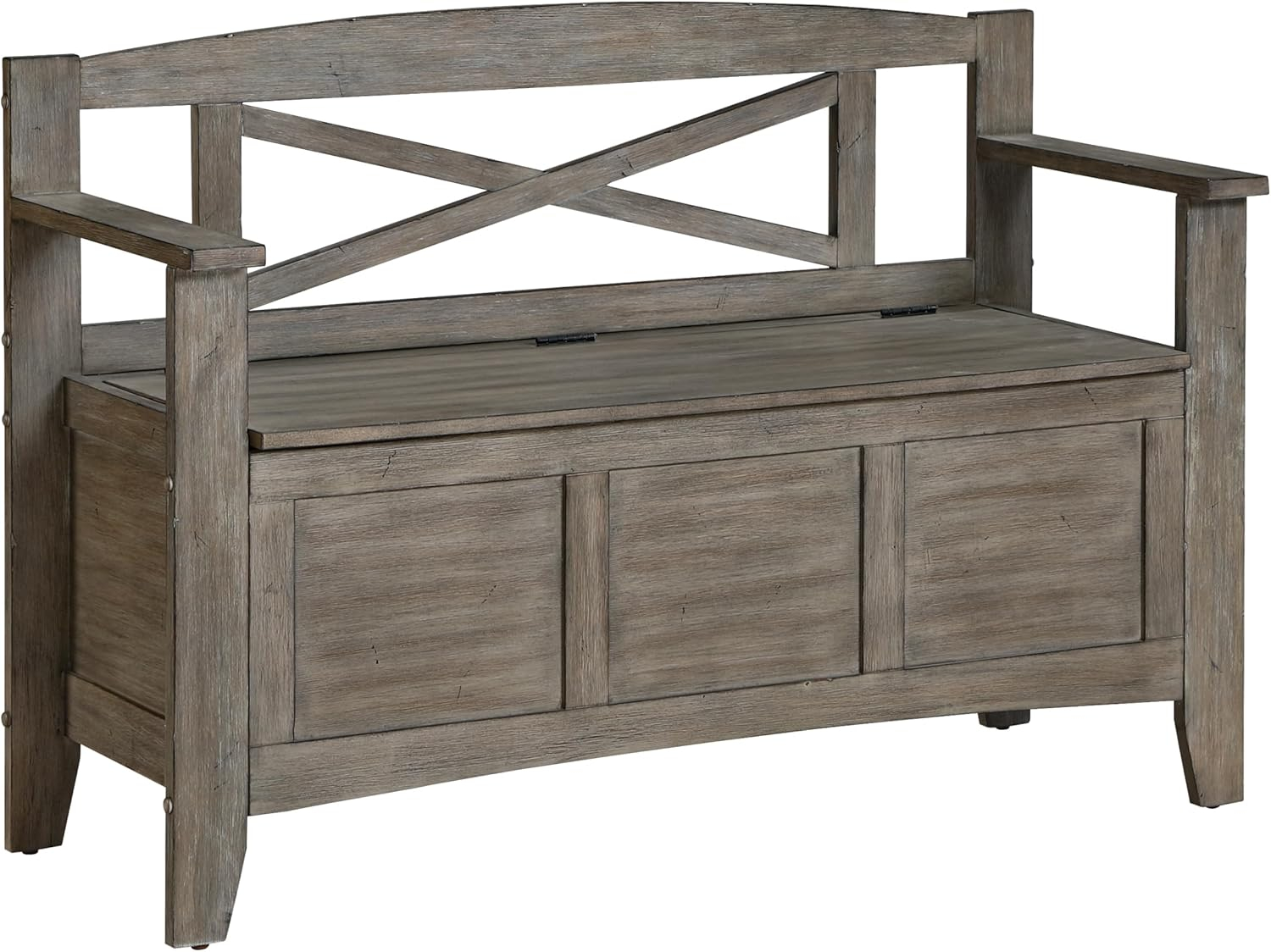 Metro Entry Way Bench in Engineered Wood Greystone Gray Finish