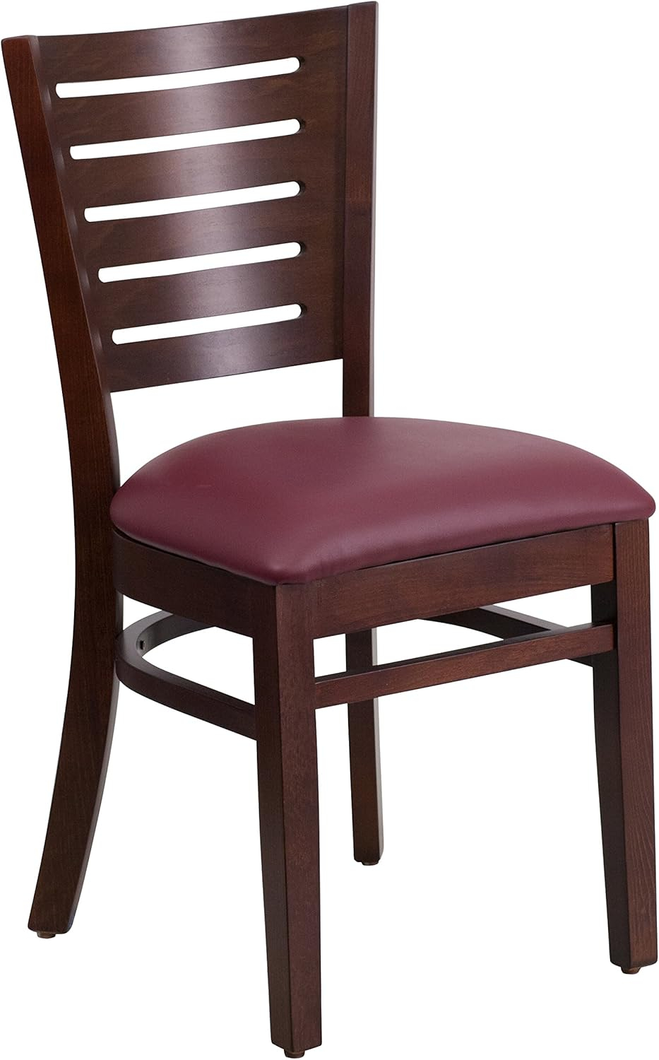 Flash Furniture Darby Series Slat Back Walnut Wood Restaurant Chair