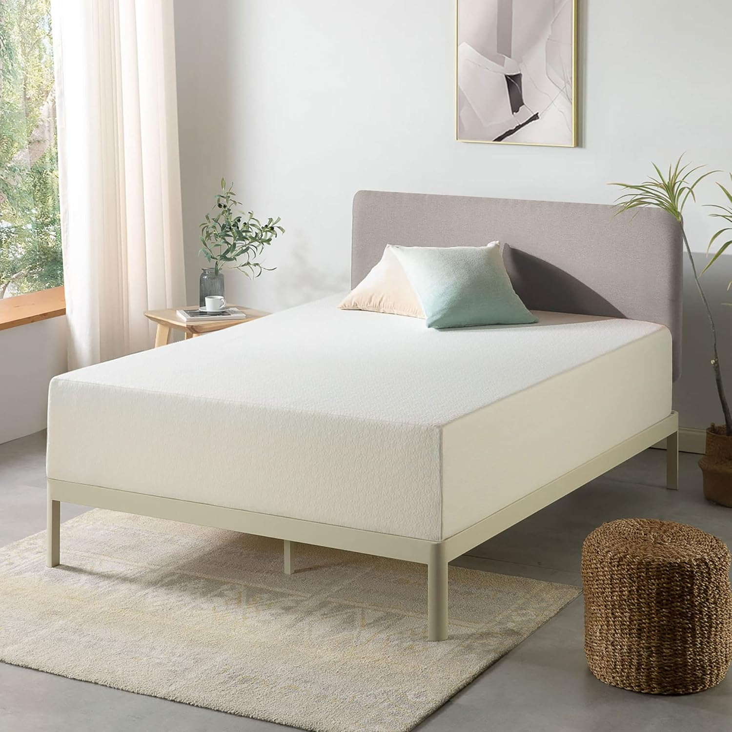 Best Price Mattress 14 Inch King Mattress Bed-In-A-Box, Green Tea Memory Foam