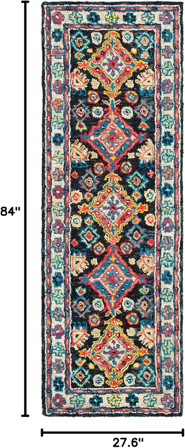 SAFAVIEH Aspen APN521H Handmade Charcoal / Blue Rug