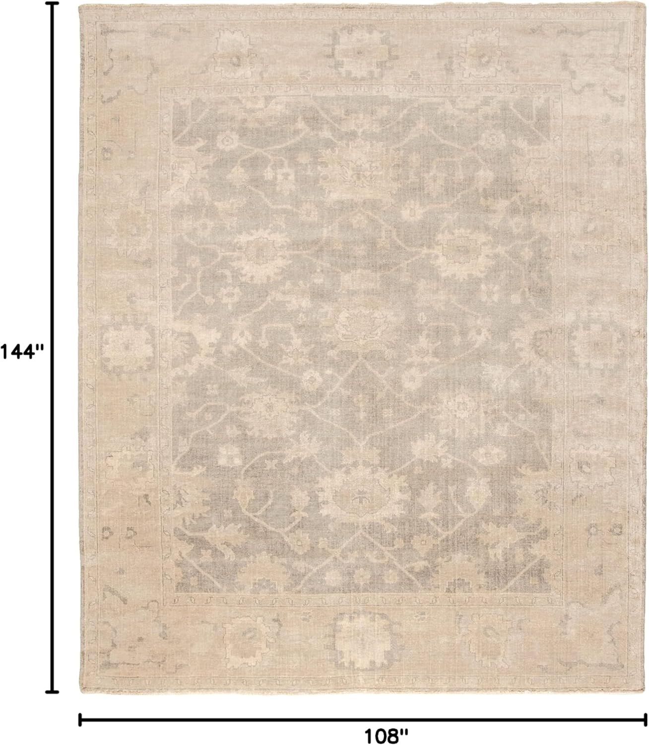 Oushak Hand Knotted Wool Oriental Rug