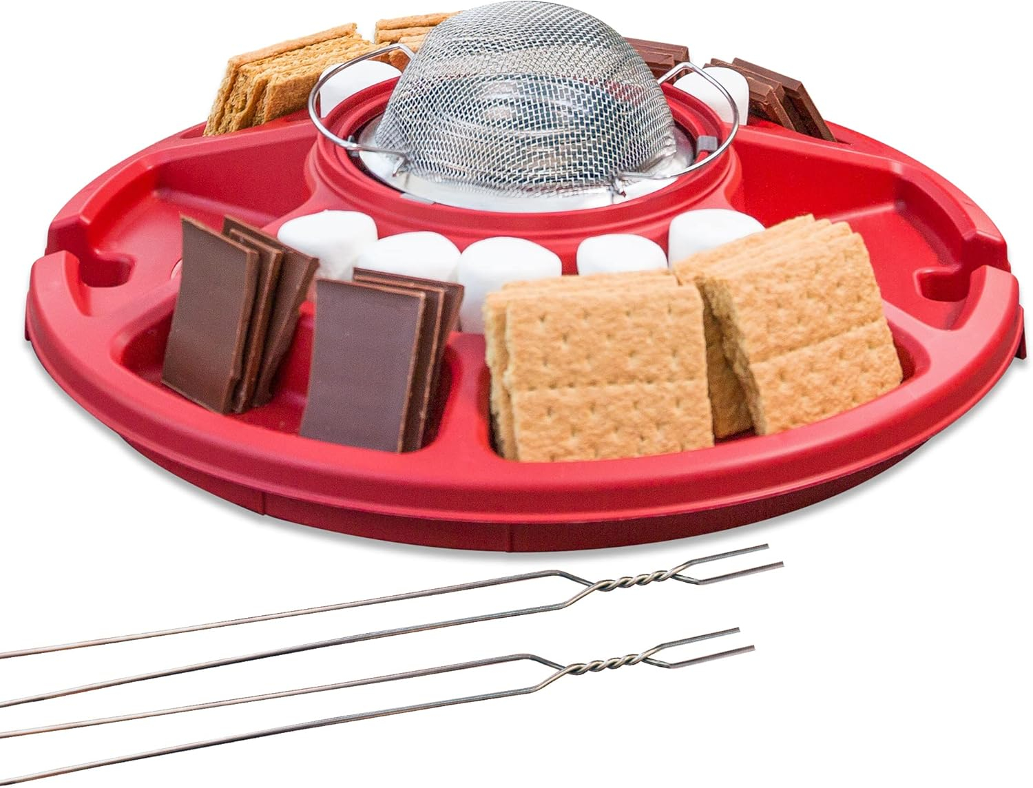 Sterno S'mores Maker Kit Smores Station - Tabletop Smores Maker for Indoor & Outdoor Use, Smores Kit with S'mores Heat Fuel - Tabletop Smores Kit for Kids & Adults - 5-Piece Smores Making Kit